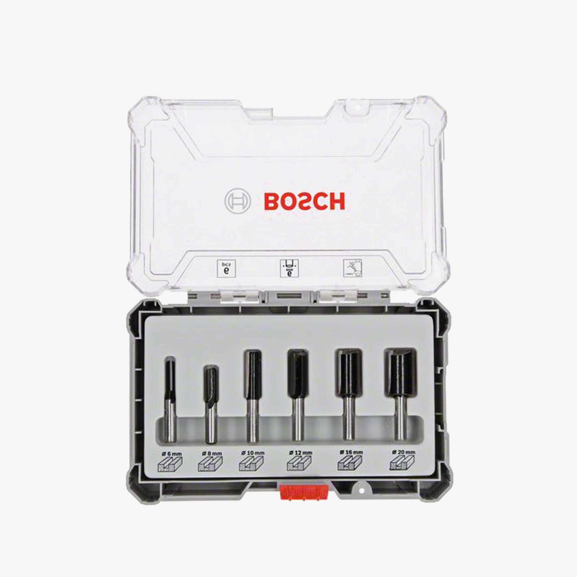 BOSCH 2607017465 Set glodala, 6-dijelni, ravni, prihvat za svrdla od 6 mm