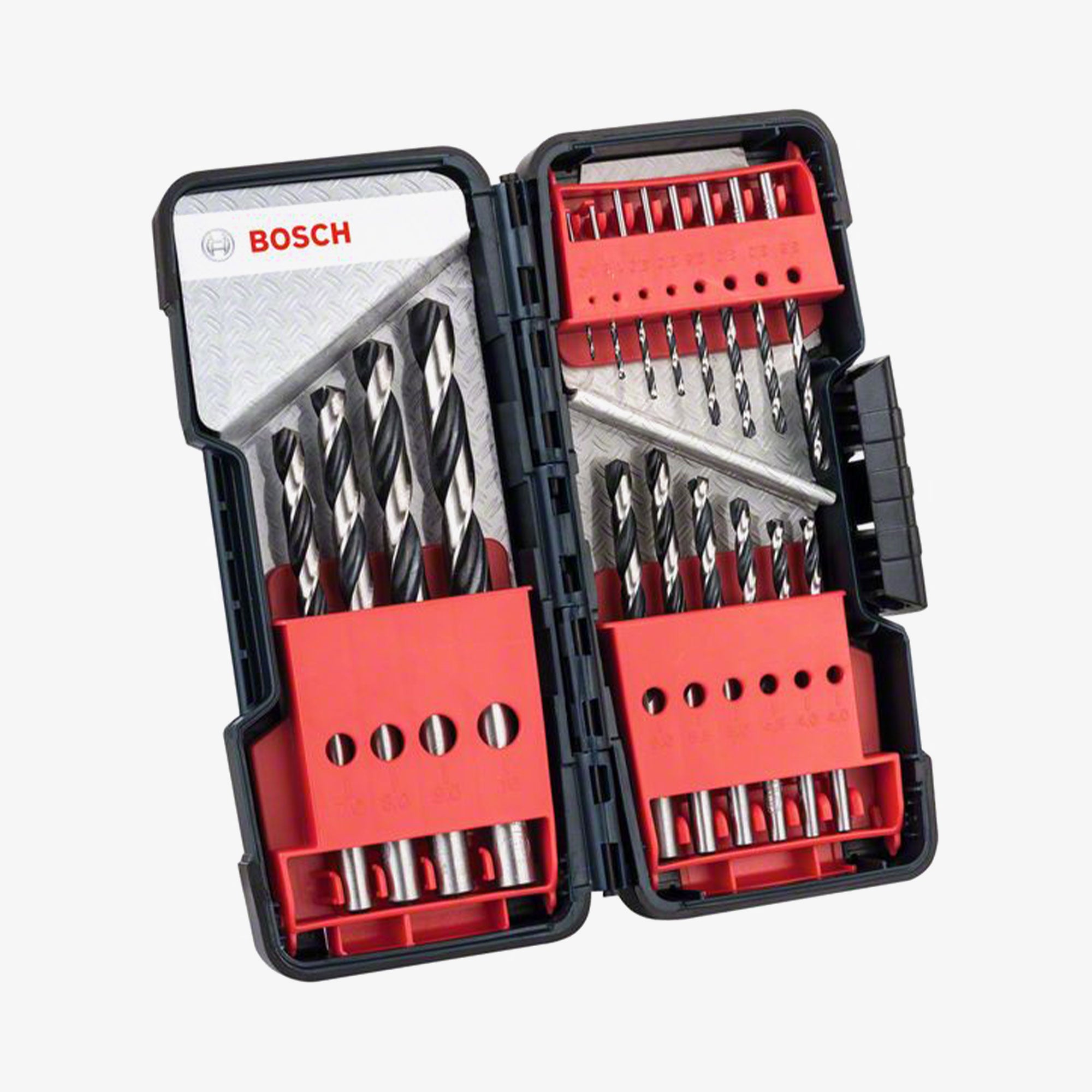 BOSCH 2608577350 Set of 18 twist drill bits HSS PointTeQ ToughBox, 1 – 10 mm