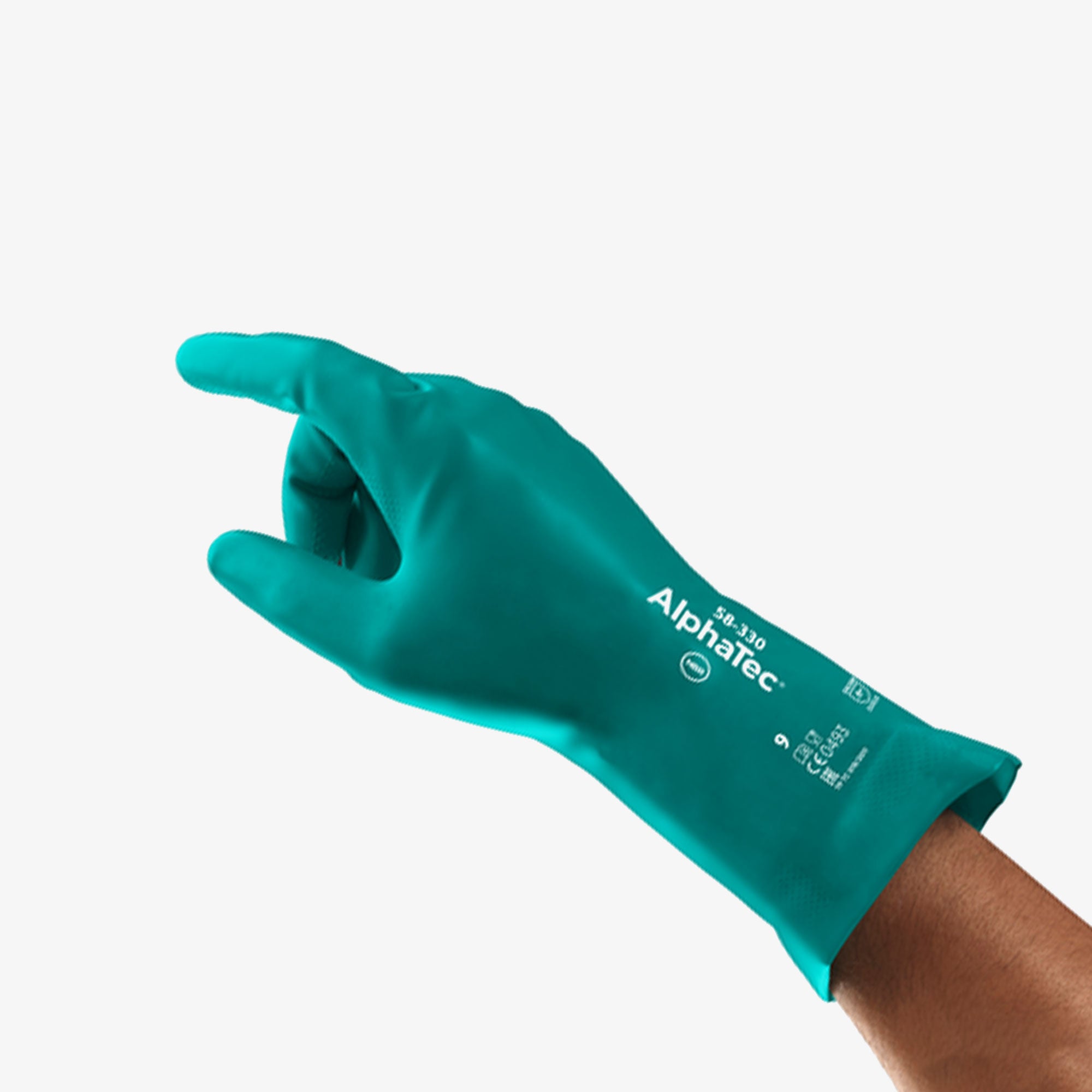 ANSELL AlphaTec 58-330 chemical resistant gloves package - 12 pairs