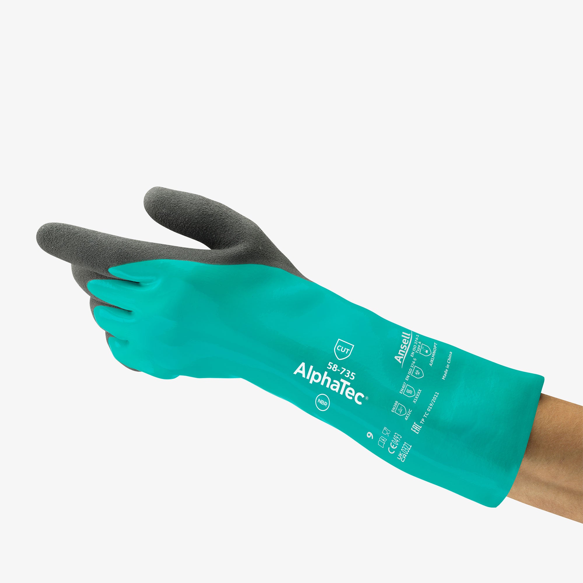 ANSELL AlphaTec 58-735 Chemikalienhandschuhpaket – 6 Paar