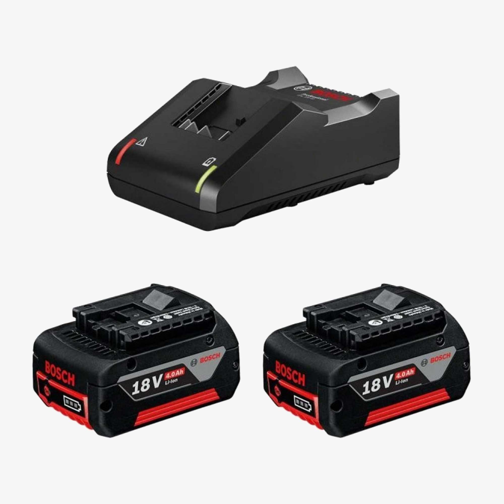 BOSCH 1600A019S0 2 x GBA 18V 4.0Ah + GAL 18V-40