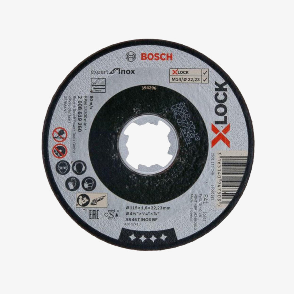 BOSCH 2608619260 Rezna ploča Expert for Inox X-LOCK 115 x 1,6 x 22,23, ravno rezanje