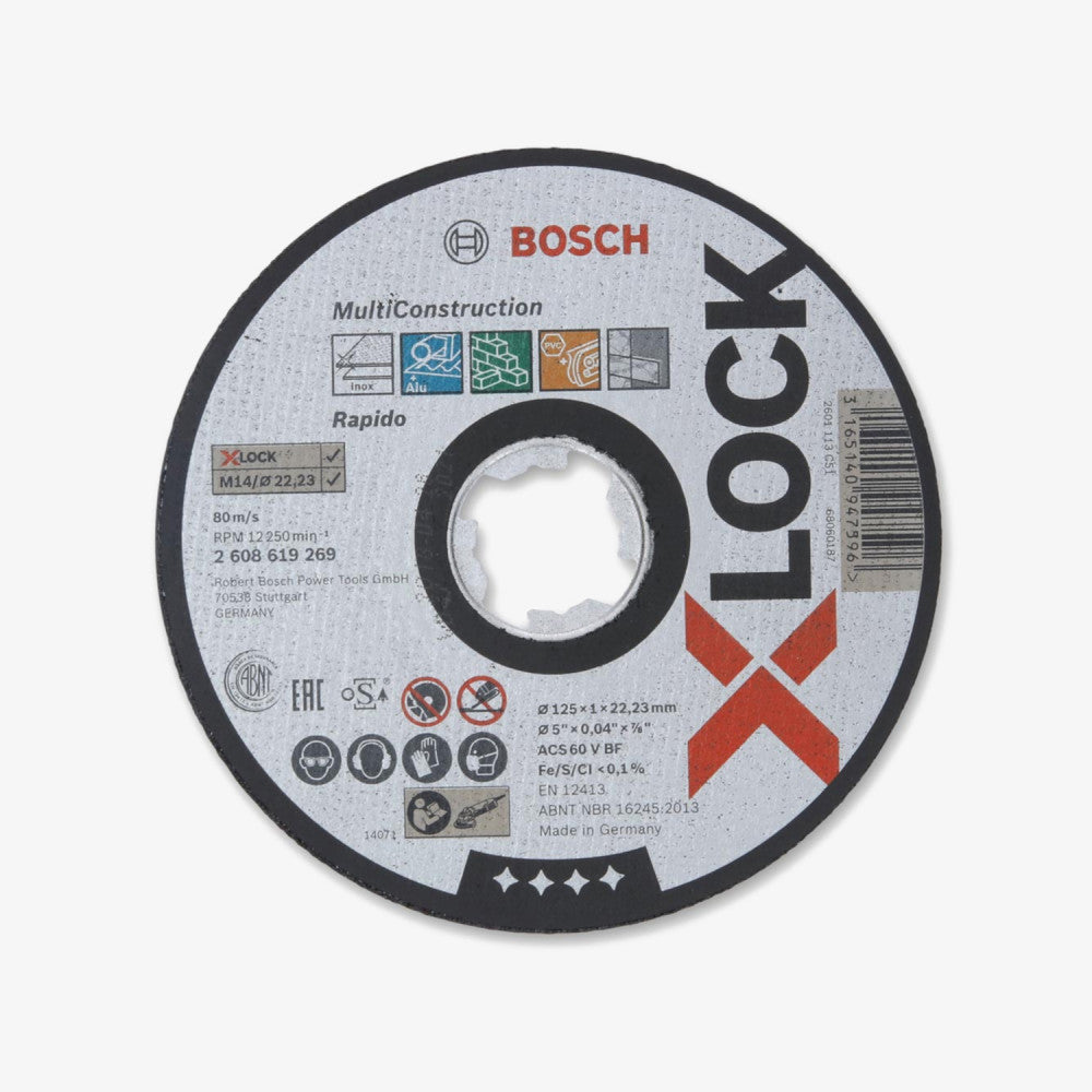 BOSCH 2608619269 Rezna ploča Multi Material X-LOCK 25 Kom 125 x 1 x 22,23 mm, ravno rezanje