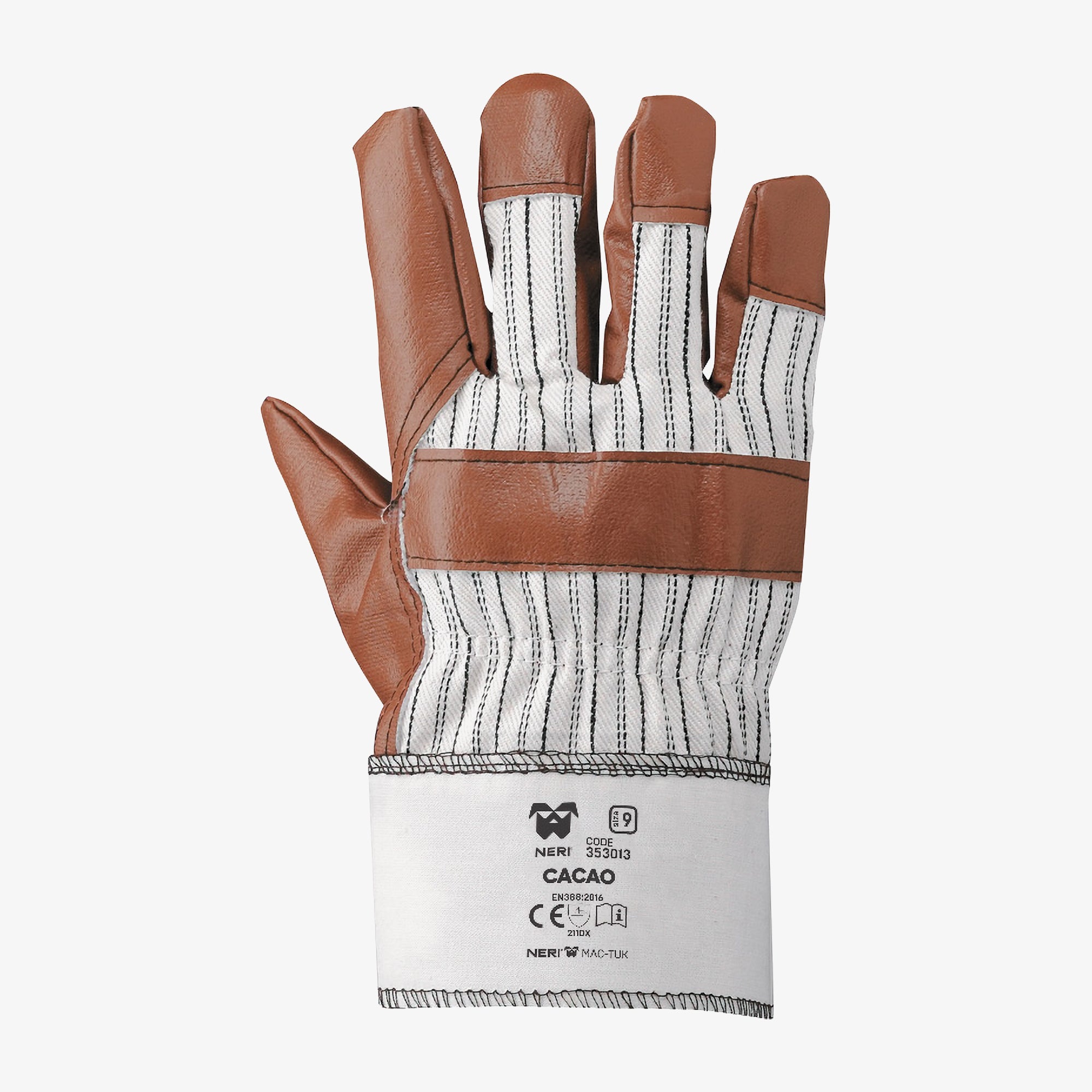 NERI Cacao 353013 Pamučne rukavice s nitrilnim premazom