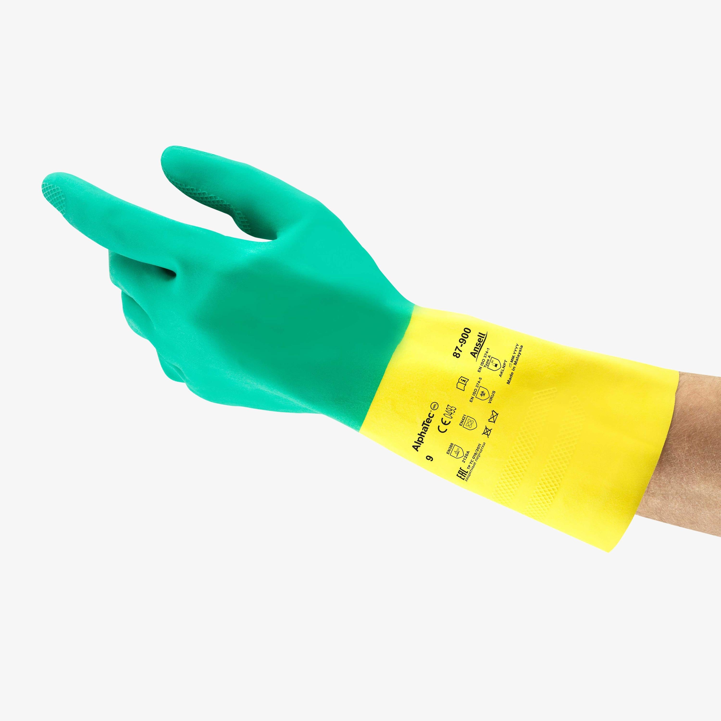 ANSELL BI-Colour 87-900 chemical resistant gloves