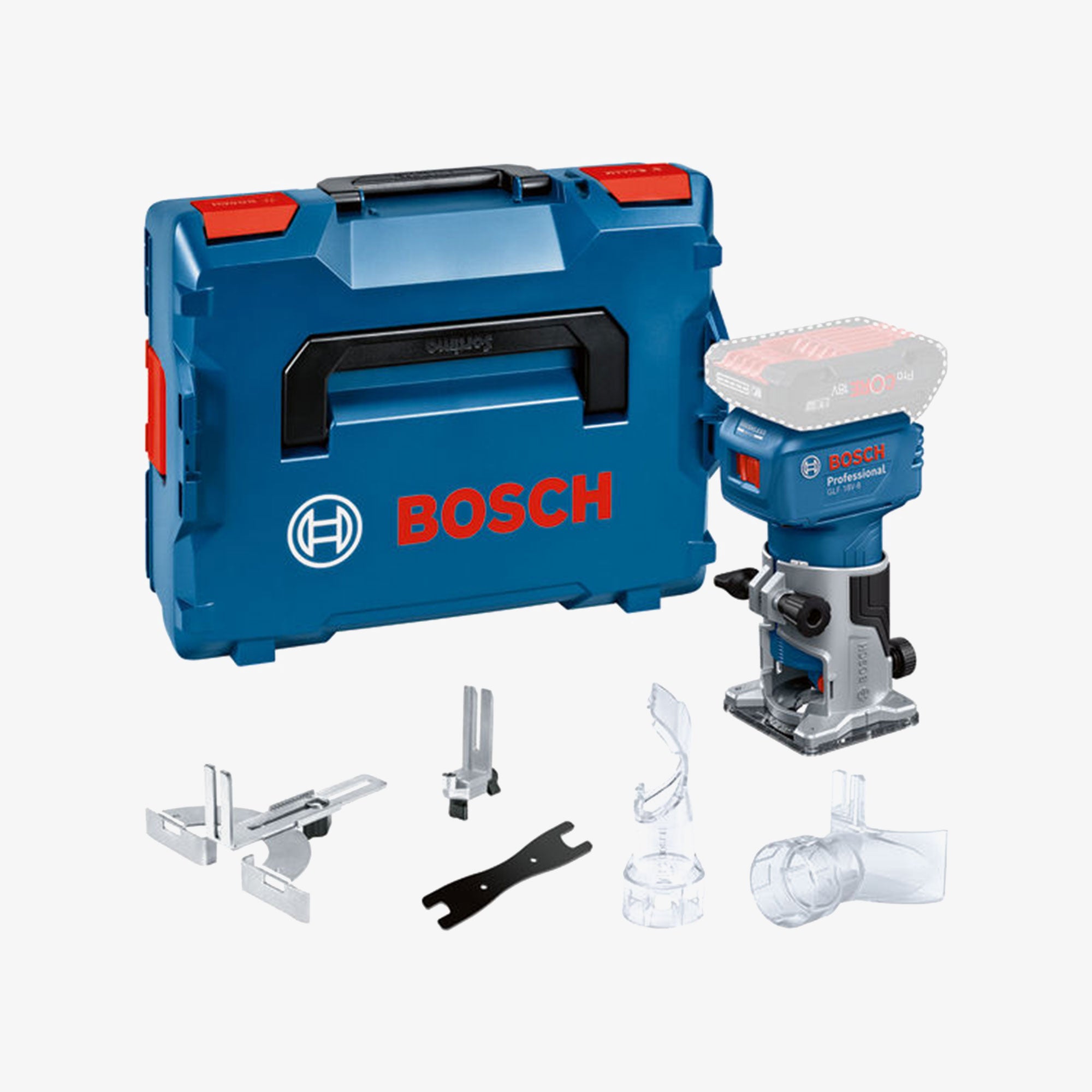 BOSCH 06016C6001 GLF 18V-8 Vertikalna glodalica u L-BOXX-u 136 s priborom za sustav vodilica