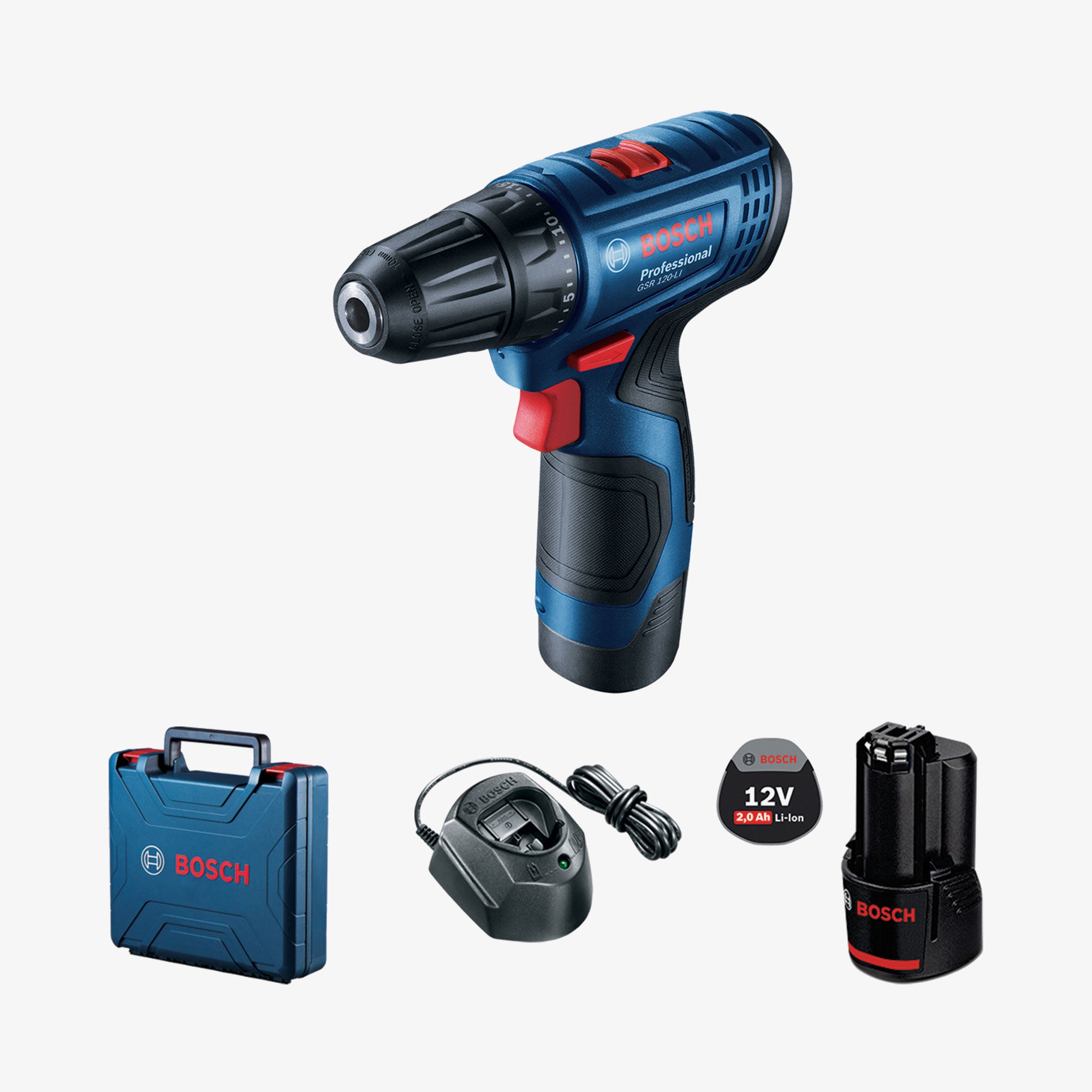 BOSCH 06019G8000 GSR 120 LI akumulatorska bušilica SET