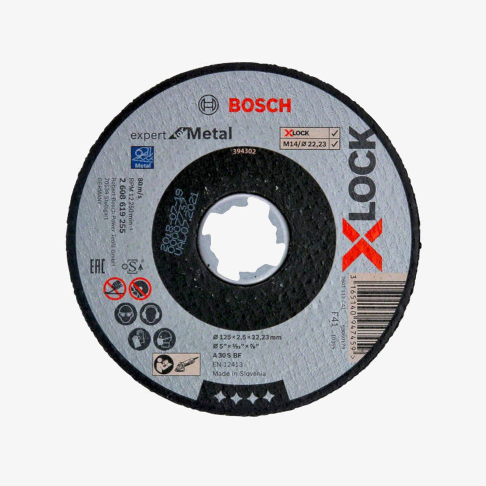 BOSCH 2608619255 Rezna ploča Expert for Metal X-LOCK 25 Kom 125 x 2,5 x 22,23 mm, ravno rezanje