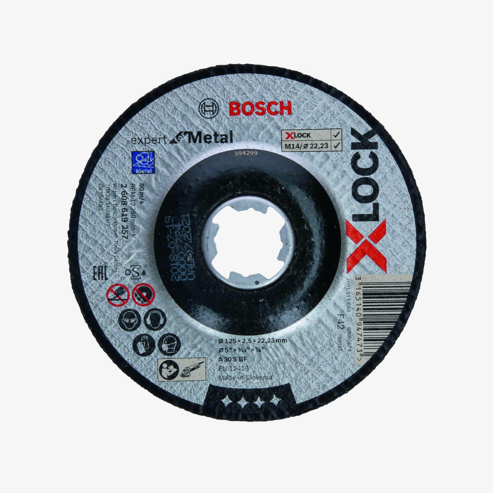 BOSCH 2608619257 Rezna ploča Expert for Metal X-LOCK 25 Kom 125 x 2,5 x 22,23 mm, udubljeno rezanje