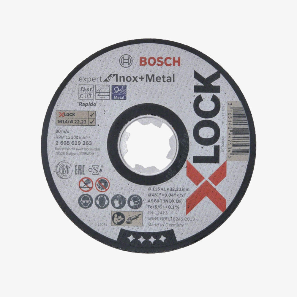 BOSCH 2608619263 Rezna ploča Expert for Inox + Metal X-LOCK 115 x 1 x 22,23, ravno rezanje
