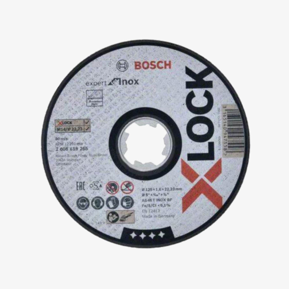 BOSCH 2608619265 Rezna ploča Expert for Inox X-LOCK 25 Kom 125 x 1,6 x 22,23, ravno rezanje
